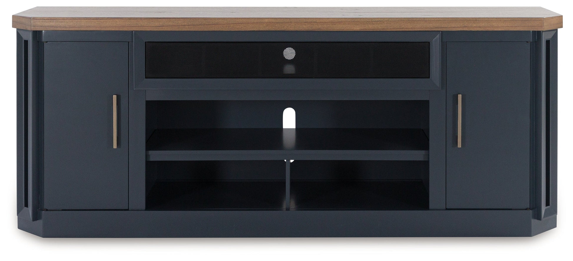 LANDOCKEN Brown/Blue 83" TV Stand - W402-68 - Luna Furniture - Dallas Store