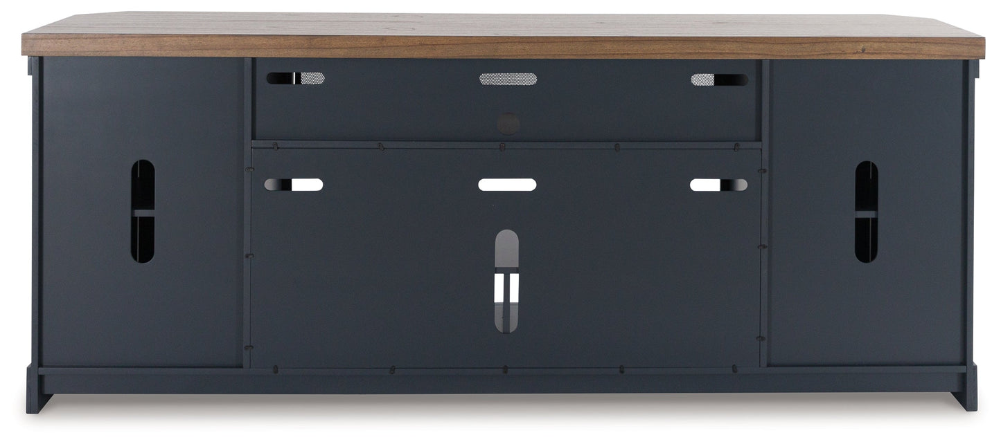 LANDOCKEN Brown/Blue 83" TV Stand - W402-68 - Luna Furniture - Dallas Store