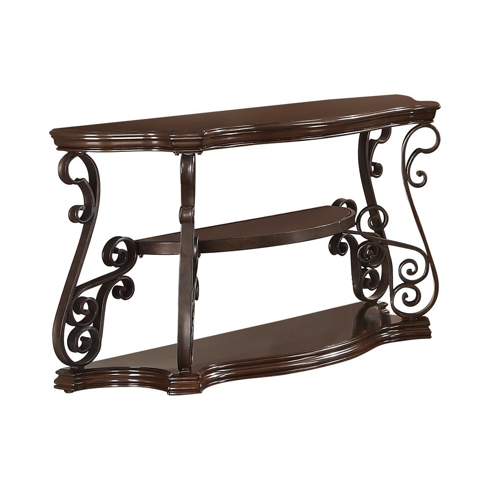Laney Sofa Table Deep Merlot/Clear - 702449 - Luna Furniture - Dallas Store