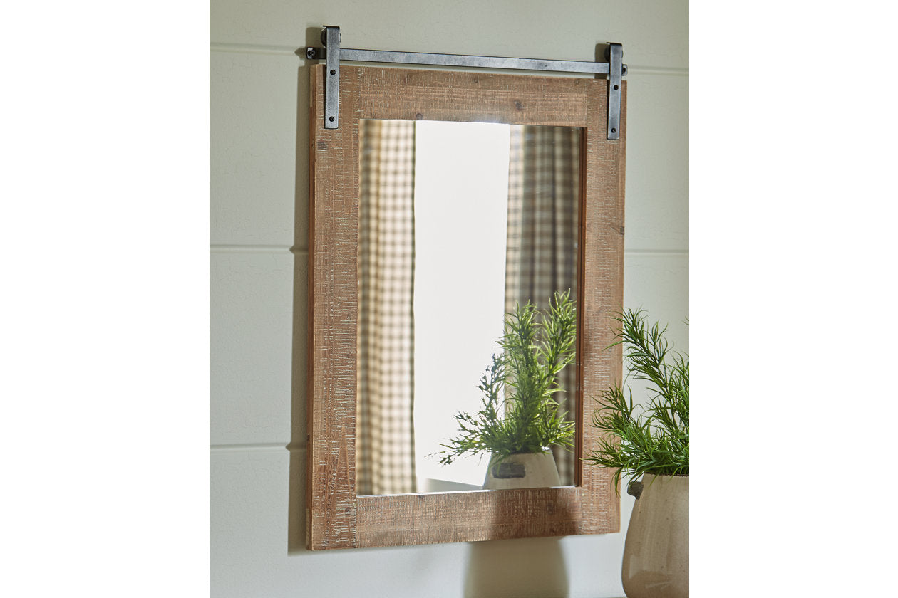 Lanie Antique Brown Accent Mirror - A8010223 - Luna Furniture - Dallas Store