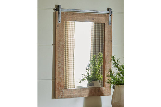 Lanie Antique Brown Accent Mirror - A8010223 - Luna Furniture - Dallas Store