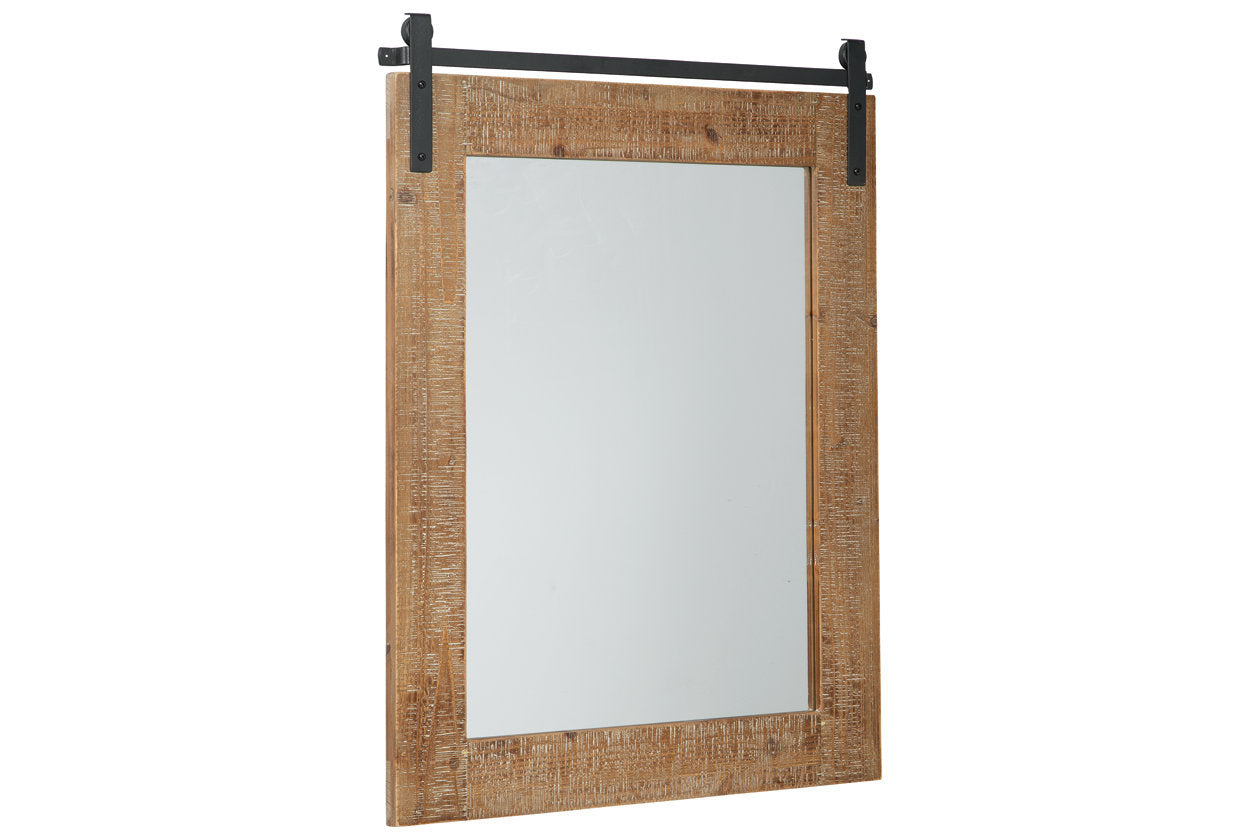Lanie Antique Brown Accent Mirror - A8010223 - Luna Furniture - Dallas Store