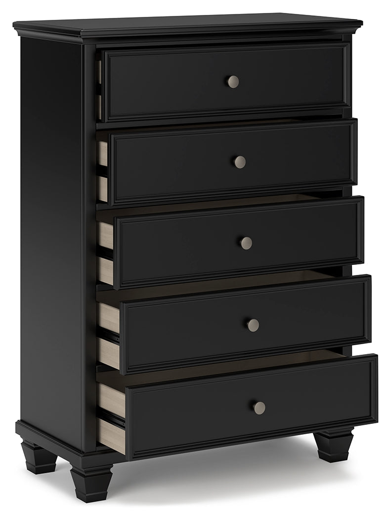 Lanolee Black Chest of Drawers - B687-46 - Luna Furniture - Dallas Store