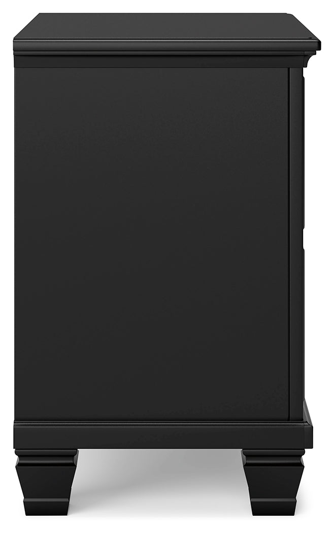 Lanolee Black Nightstand - B687-92 - Luna Furniture - Dallas Store