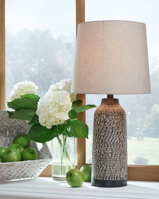 Lanson Antique Bronze Finish Table Lamp, Set of 2 - L204454 - Luna Furniture - Dallas Store