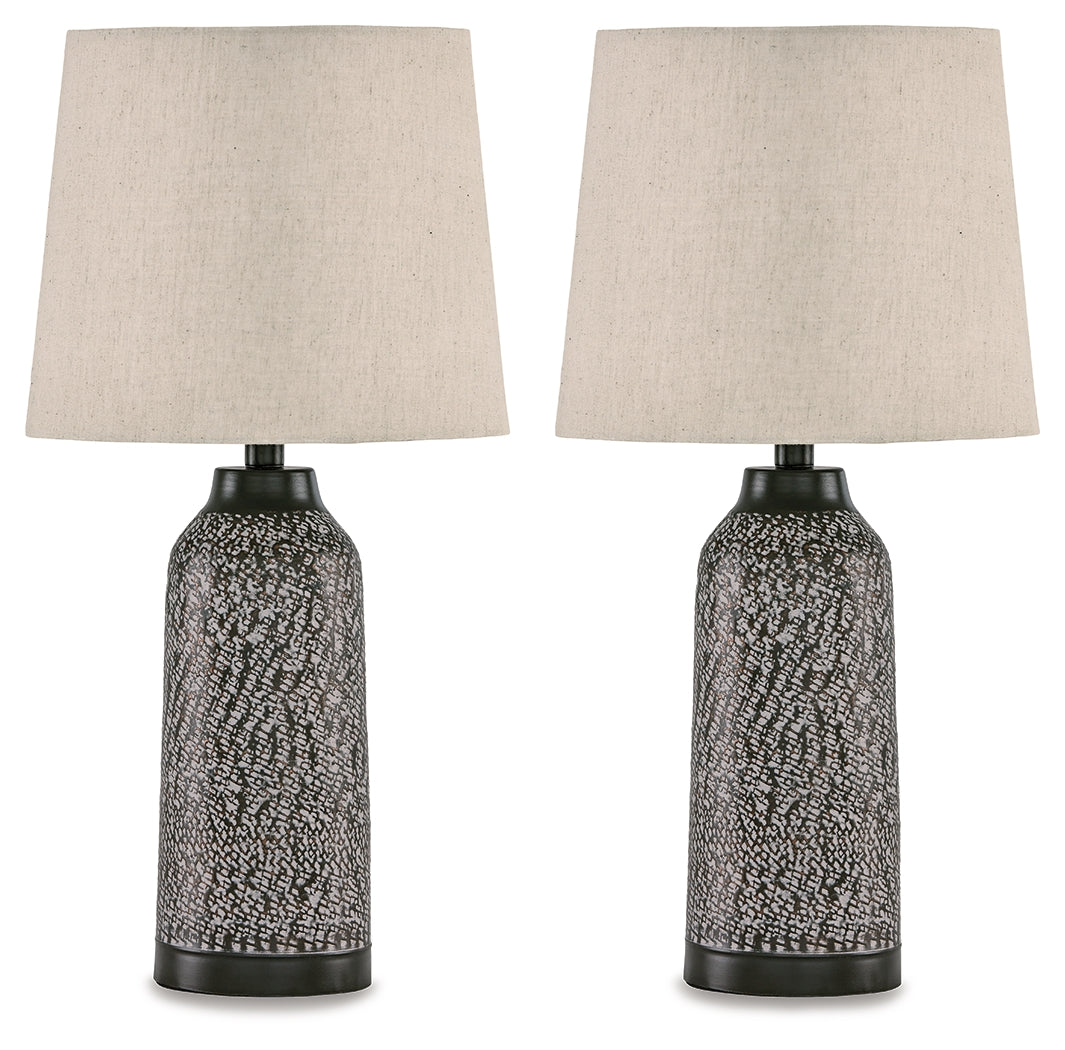 Lanson Antique Bronze Finish Table Lamp, Set of 2 - L204454 - Luna Furniture - Dallas Store