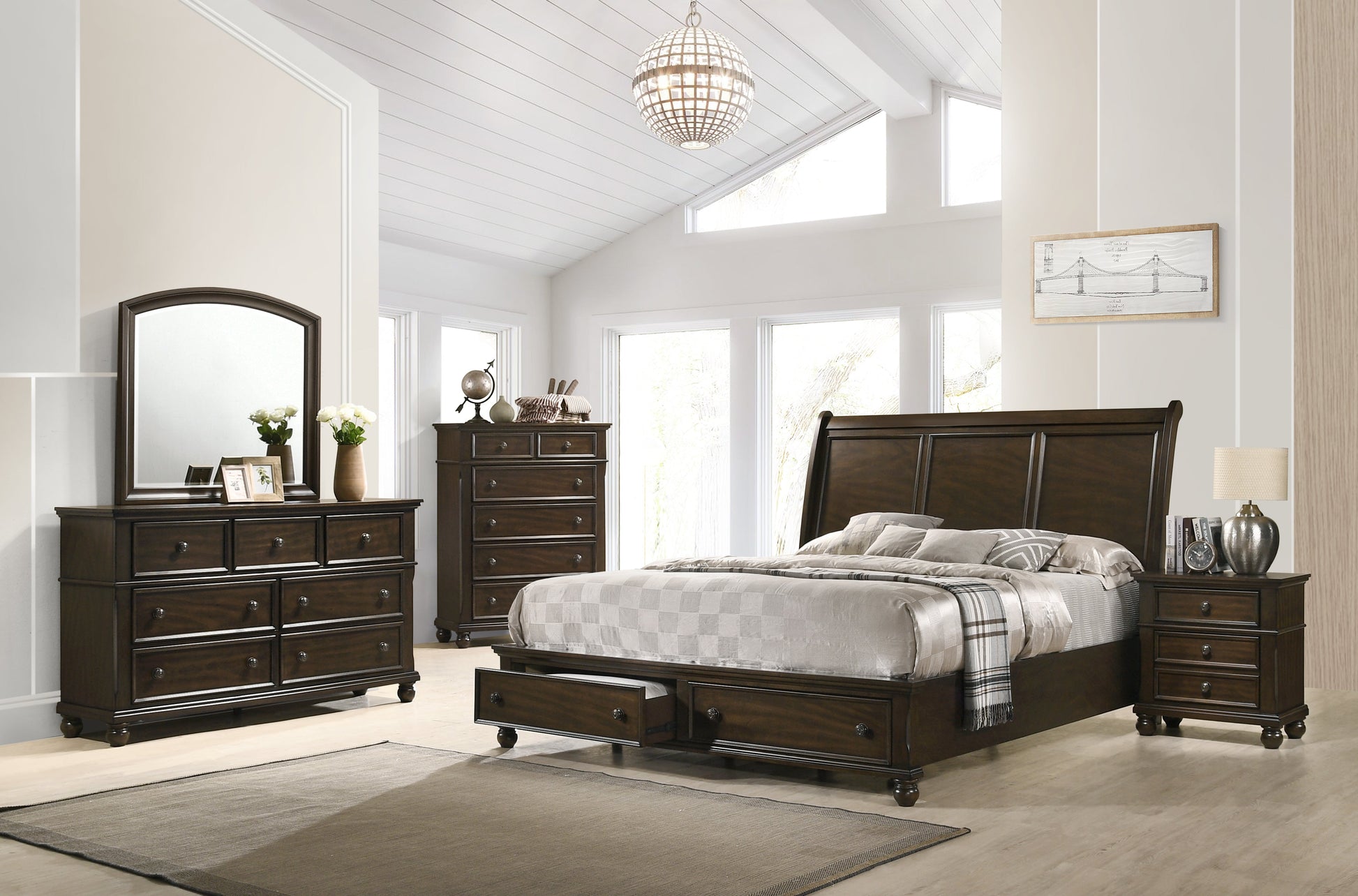 Lara Brown Dresser - B6077-1 - Luna Furniture - Dallas Store