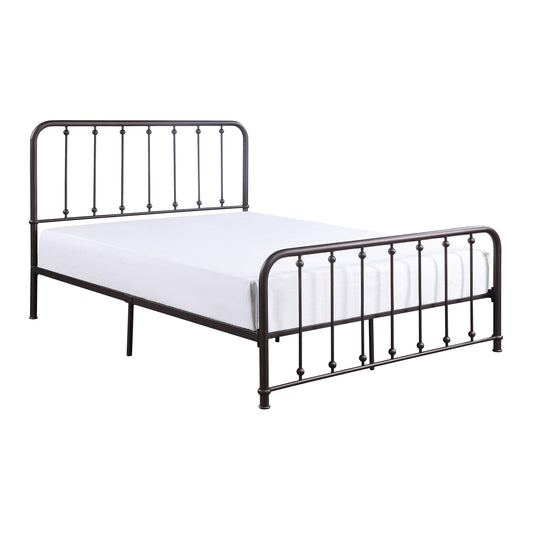 Larkspur Antique Bronze Queen Metal Platform Bed - 1638-1 - Luna Furniture - Dallas Store