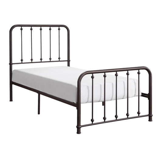 Larkspur Antique Bronze Twin Metal Platform Bed - 1638T-1 - Luna Furniture - Dallas Store