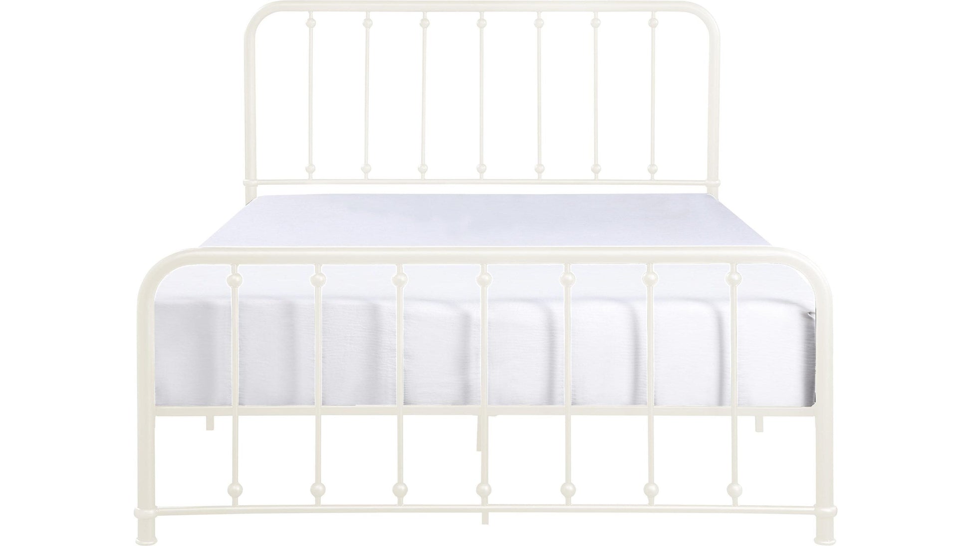 Larkspur White Full Metal Platform Bed - 1638FW-1 - Luna Furniture - Dallas Store