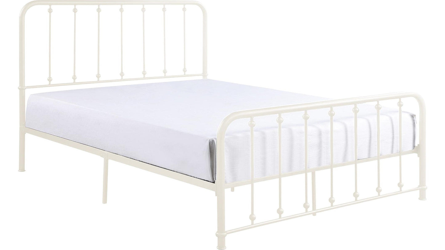 Larkspur White Twin Metal Platform Bed - 1638TW-1 - Luna Furniture - Dallas Store