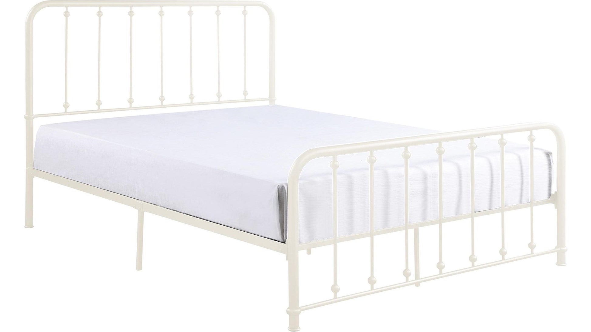 Larkspur White Twin Metal Platform Bed - 1638TW-1 - Luna Furniture - Dallas Store