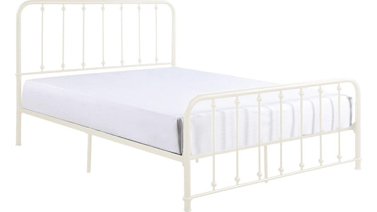 Larkspur White Twin Metal Platform Bed - 1638TW-1 - Luna Furniture - Dallas Store