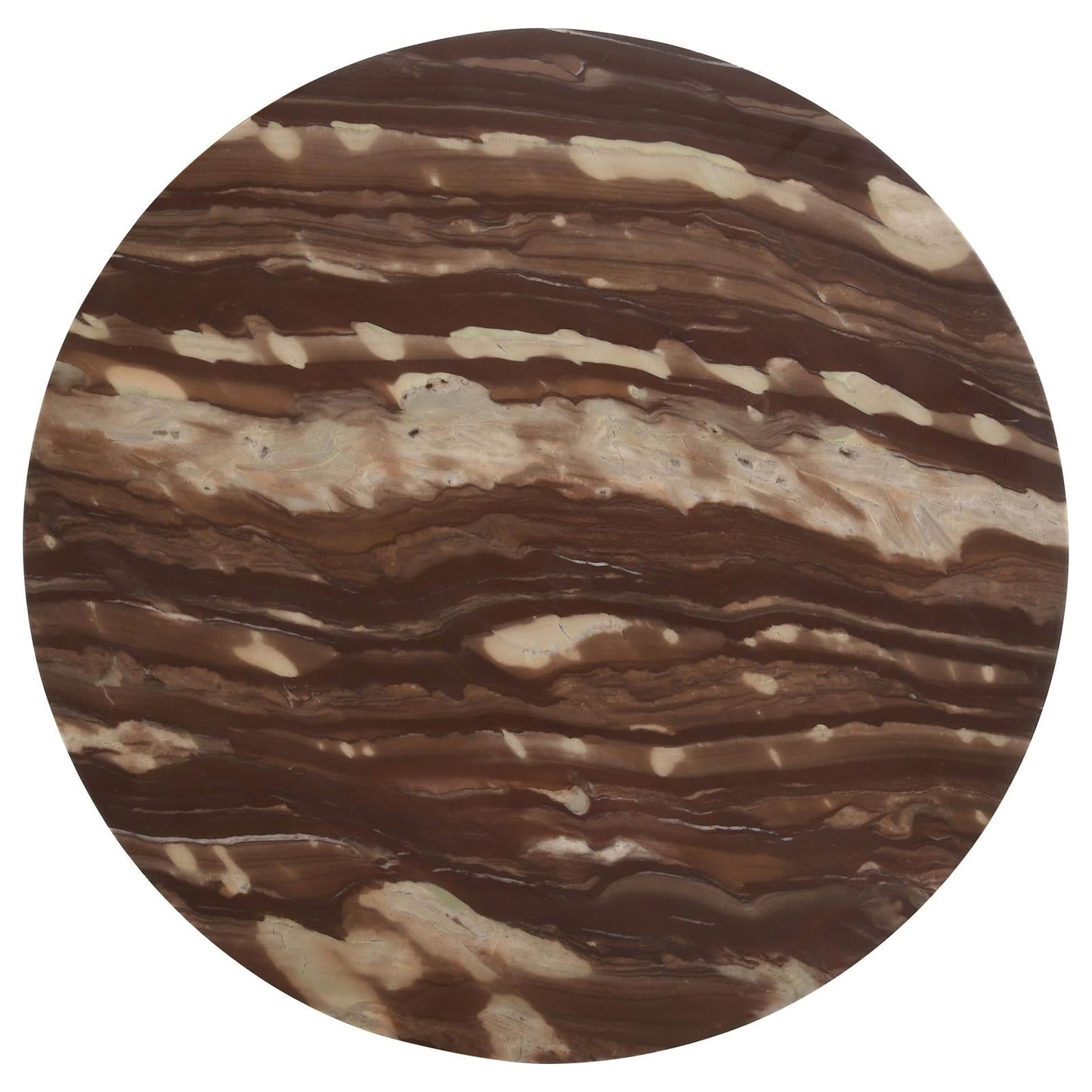 Latifa Red/Black Round Accent Table with Marble Top - 936010 - Luna Furniture - Dallas Store