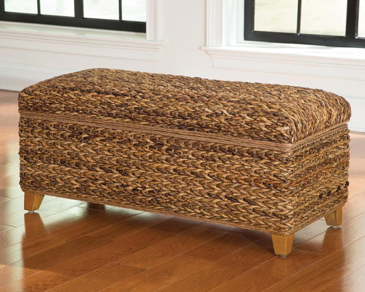 Laughton Hand-Woven Storage Trunk Amber - 500215 - Luna Furniture - Dallas Store