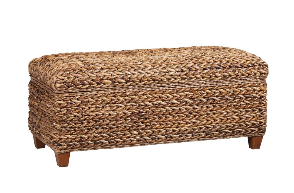 Laughton Hand-Woven Storage Trunk Amber - 500215 - Luna Furniture - Dallas Store
