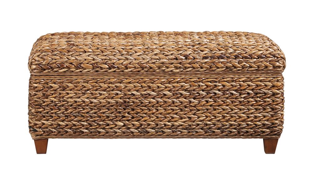 Laughton Hand-Woven Storage Trunk Amber - 500215 - Luna Furniture - Dallas Store