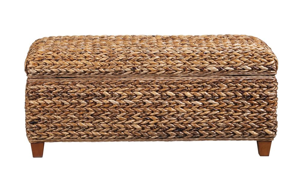 Laughton Hand-Woven Storage Trunk Amber - 500215 - Luna Furniture - Dallas Store
