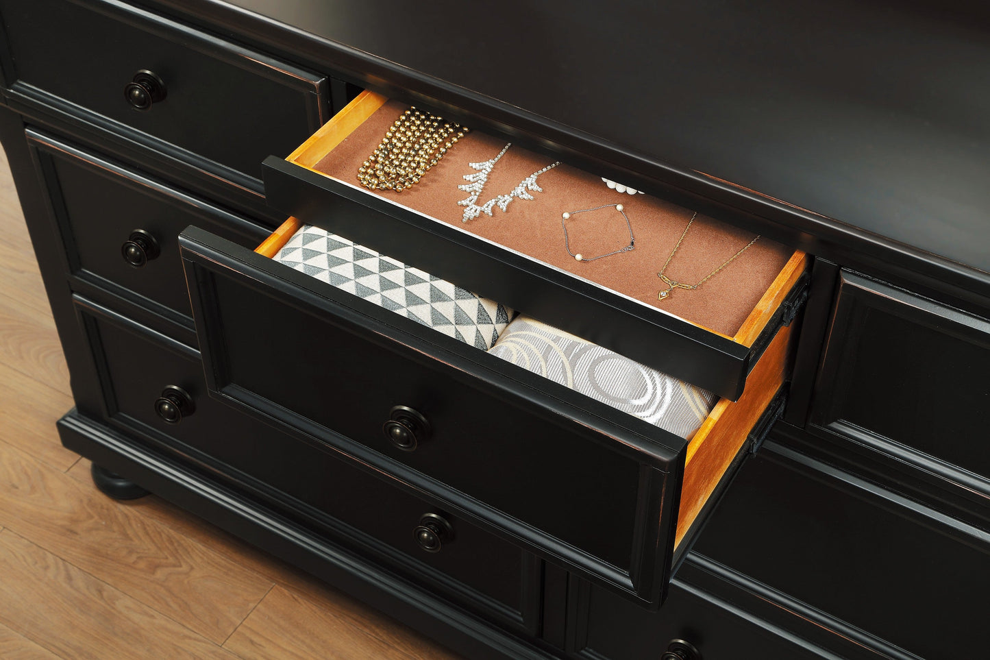 Laurelin Black Dresser - 1714BK-5 - Luna Furniture - Dallas Store