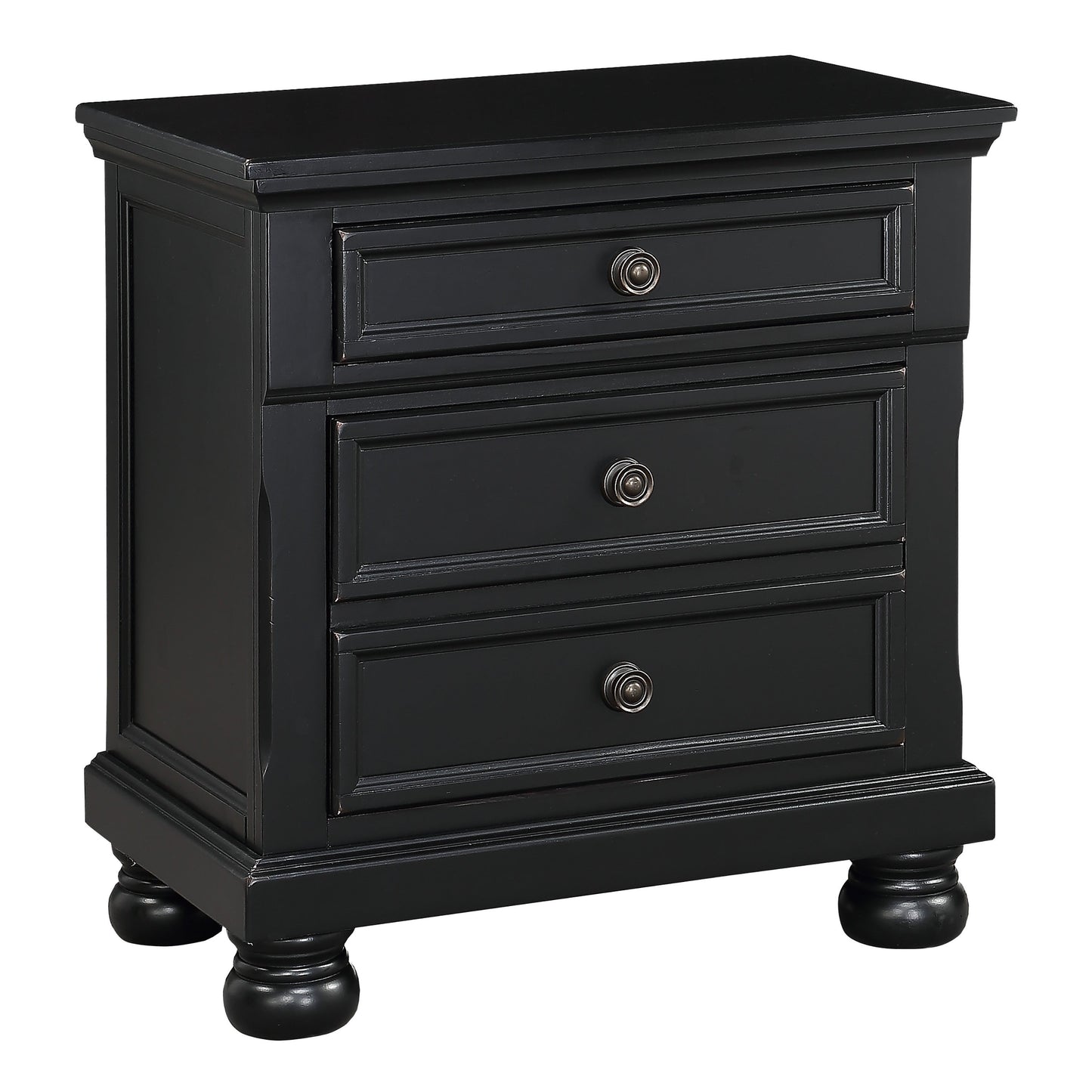 Laurelin Black Nightstand - 1714BK-4 - Luna Furniture - Dallas Store