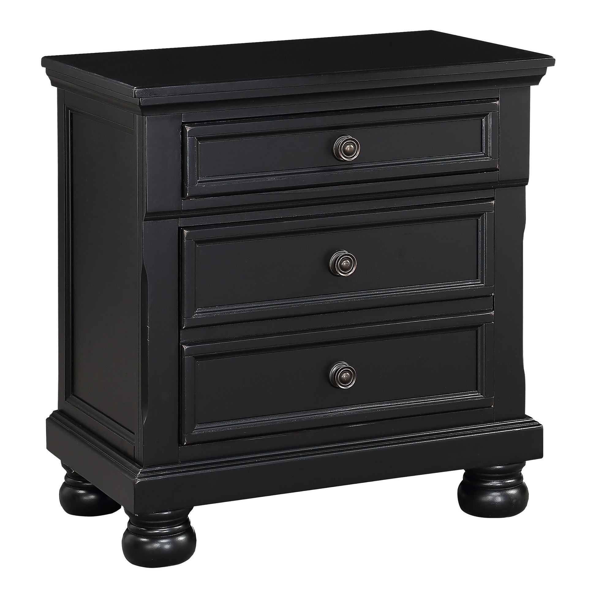 Laurelin Black Nightstand - 1714BK-4 - Luna Furniture - Dallas Store