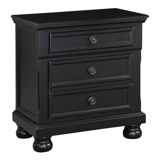 Laurelin Black Nightstand - 1714BK-4 - Luna Furniture - Dallas Store