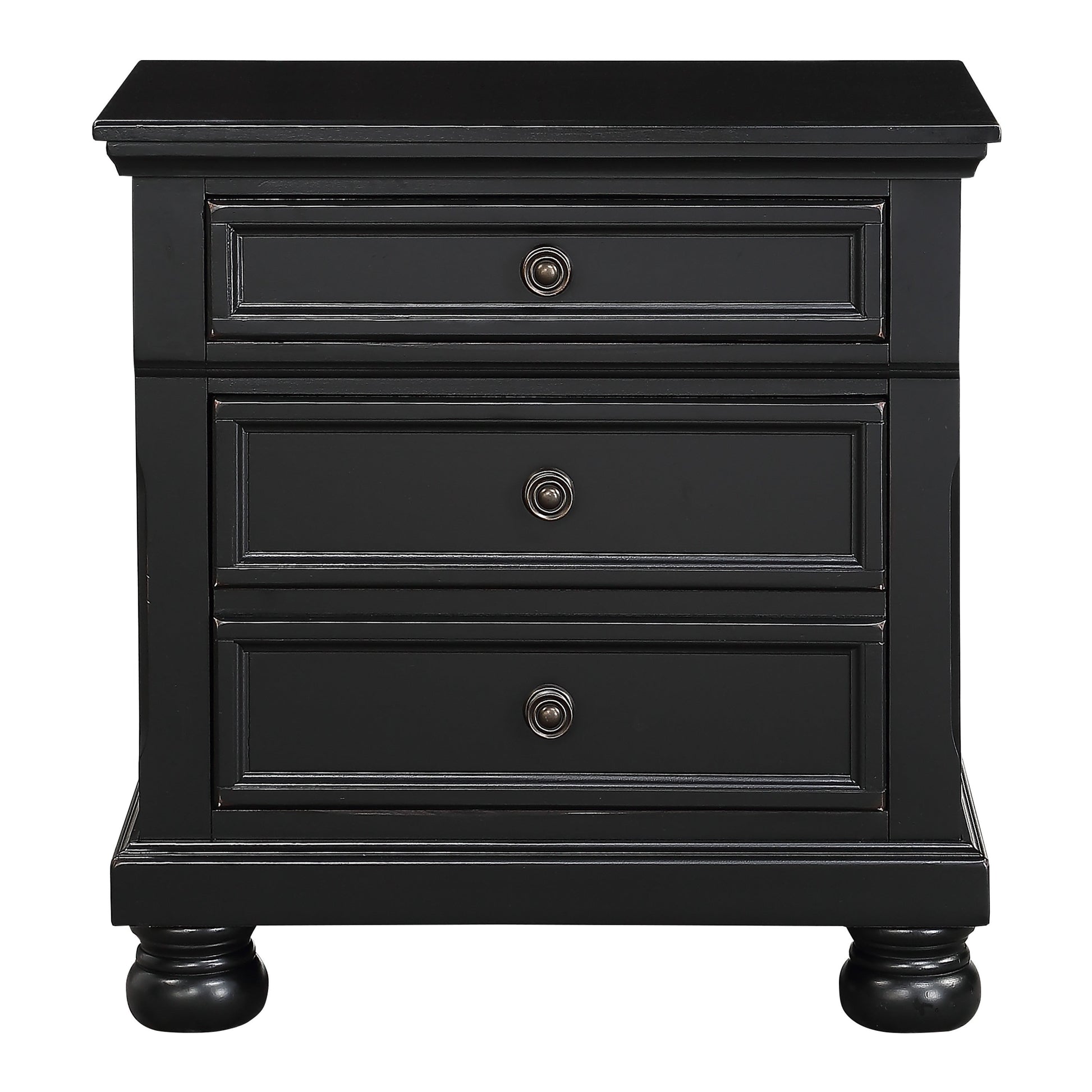 Laurelin Black Nightstand - 1714BK-4 - Luna Furniture - Dallas Store