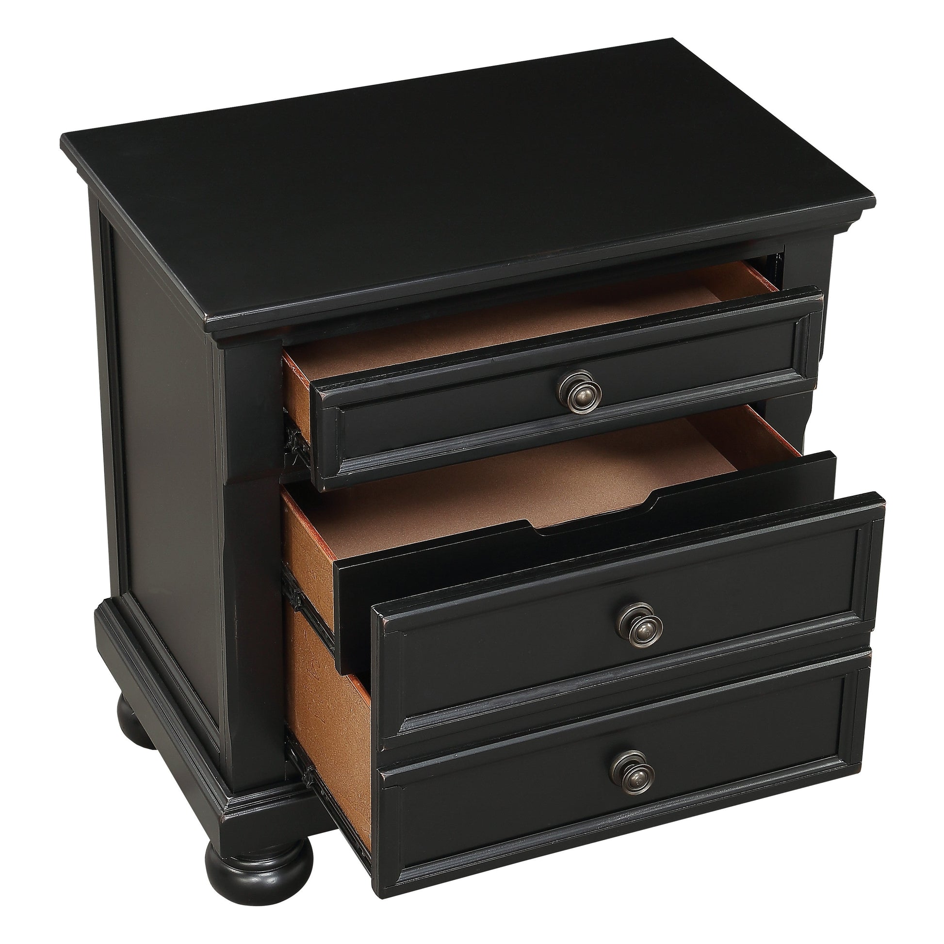 Laurelin Black Nightstand - 1714BK-4 - Luna Furniture - Dallas Store
