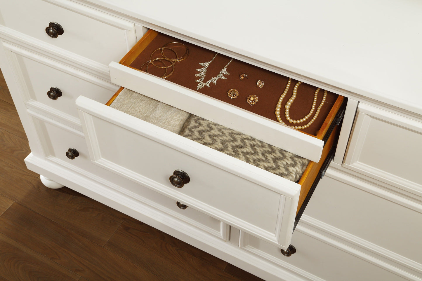 Laurelin White Dresser - 1714W-5 - Luna Furniture - Dallas Store