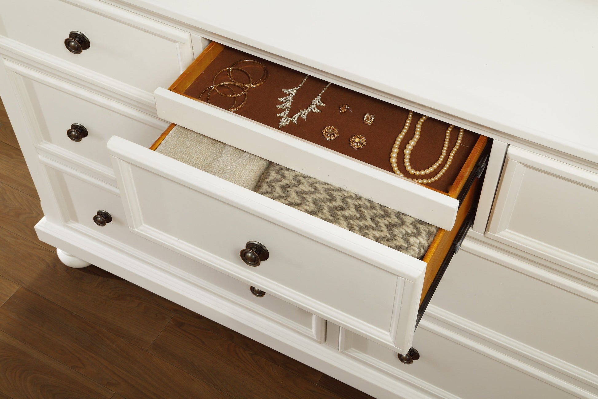 Laurelin White Dresser - 1714W-5 - Luna Furniture - Dallas Store