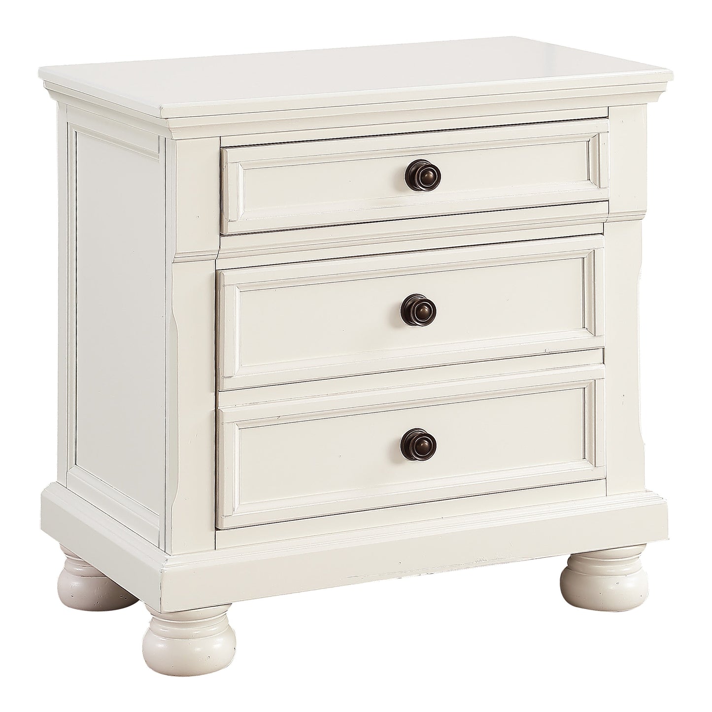 Laurelin White Nightstand - 1714W-4 - Luna Furniture - Dallas Store