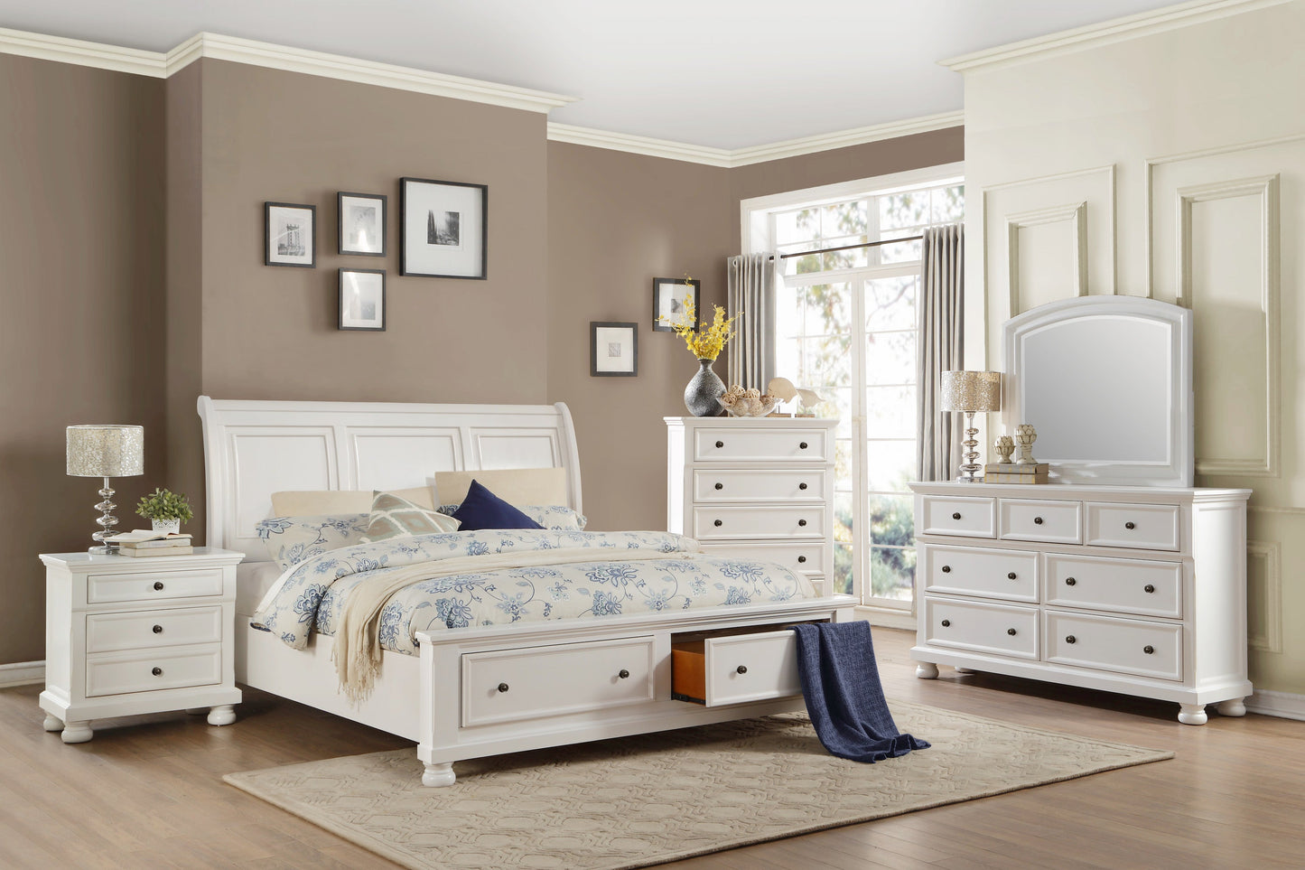 Laurelin White Nightstand - 1714W-4 - Luna Furniture - Dallas Store