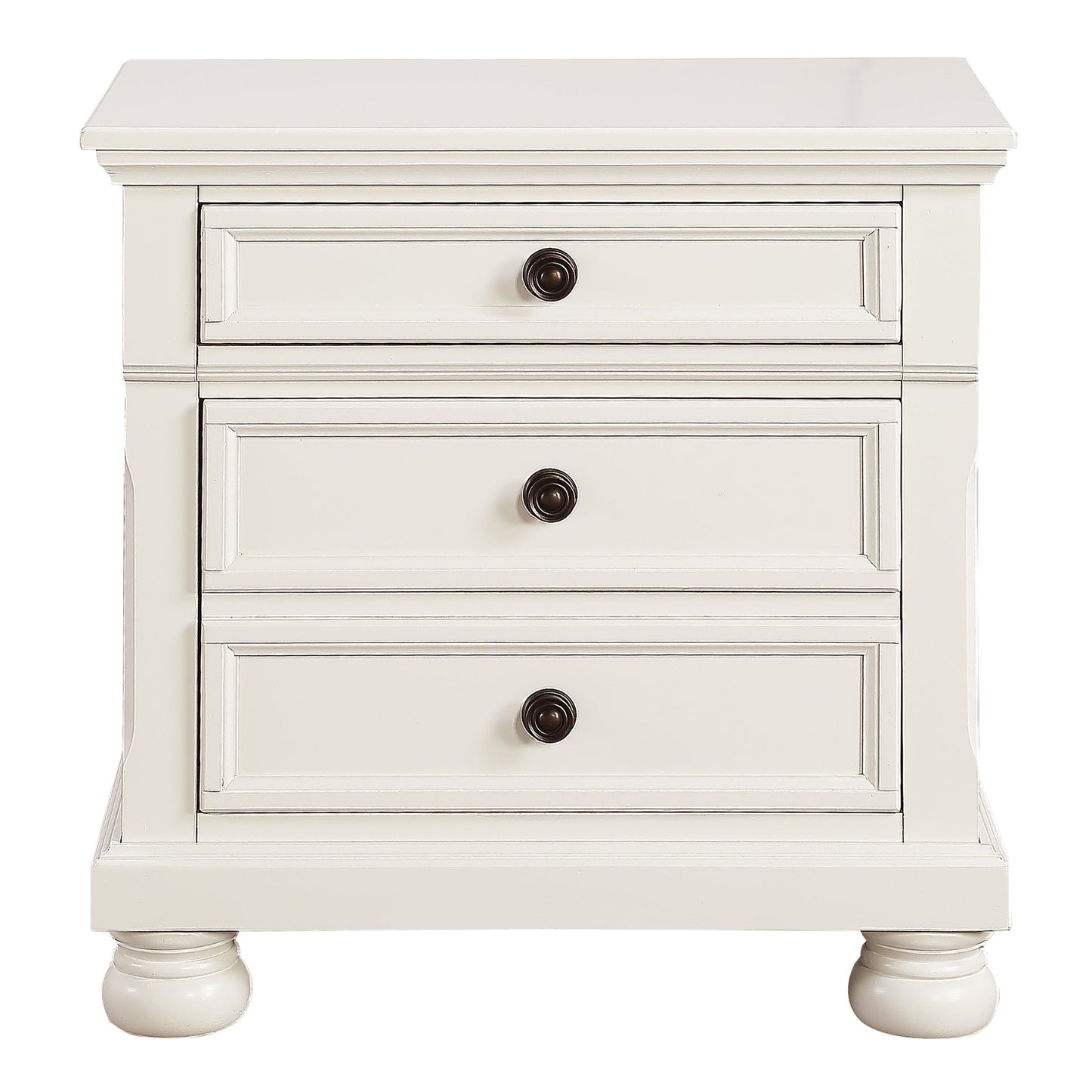 Laurelin White Nightstand - 1714W-4 - Luna Furniture - Dallas Store