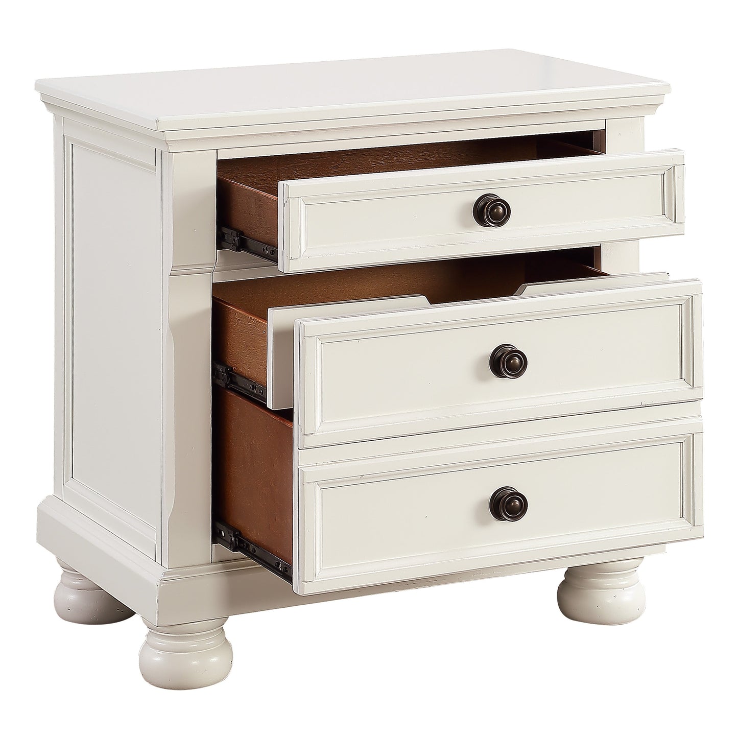 Laurelin White Nightstand - 1714W-4 - Luna Furniture - Dallas Store