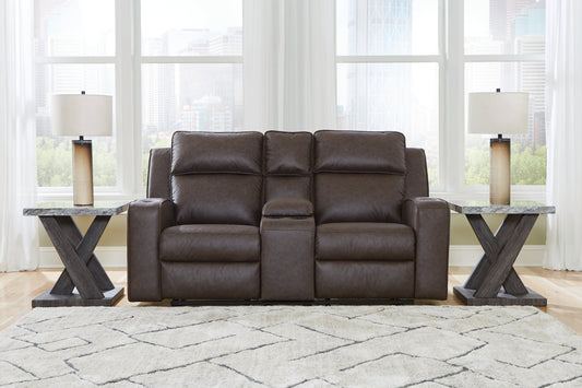 Lavenhorne Granite Reclining Loveseat with Console - 6330694 - Luna Furniture - Dallas Store