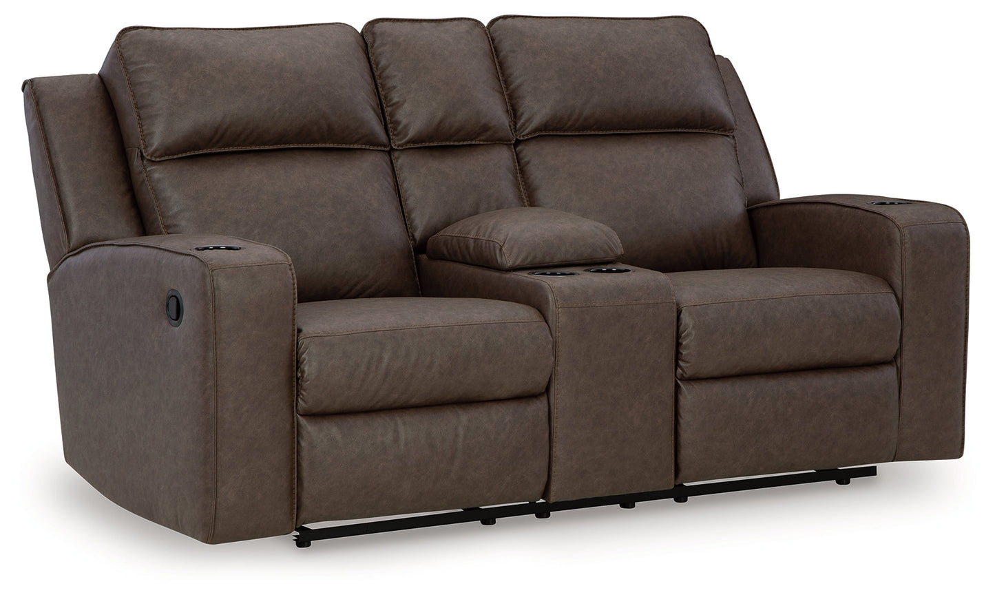 Lavenhorne Granite Reclining Loveseat with Console - 6330694 - Luna Furniture - Dallas Store
