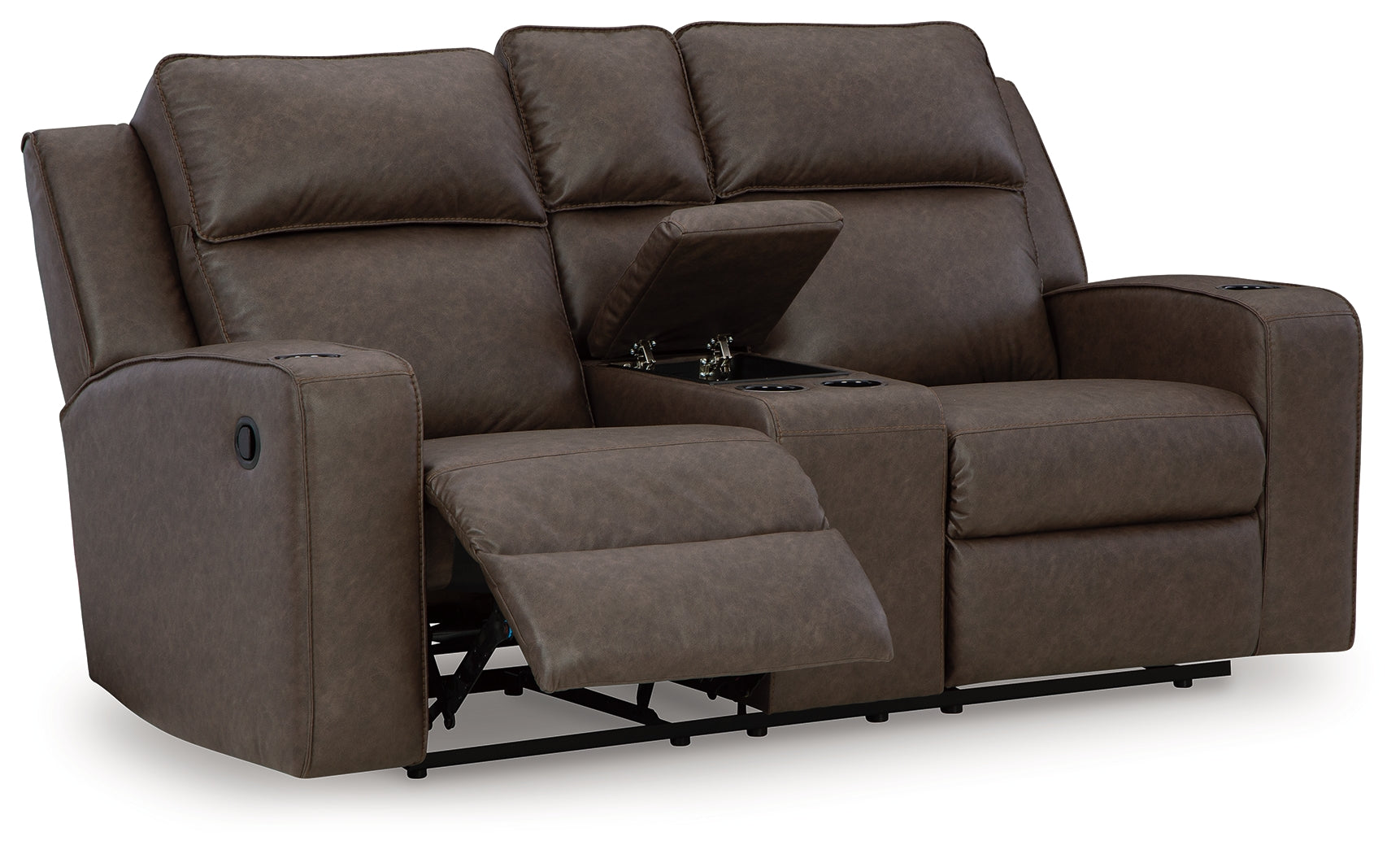 Lavenhorne Granite Reclining Loveseat with Console - 6330694 - Luna Furniture - Dallas Store