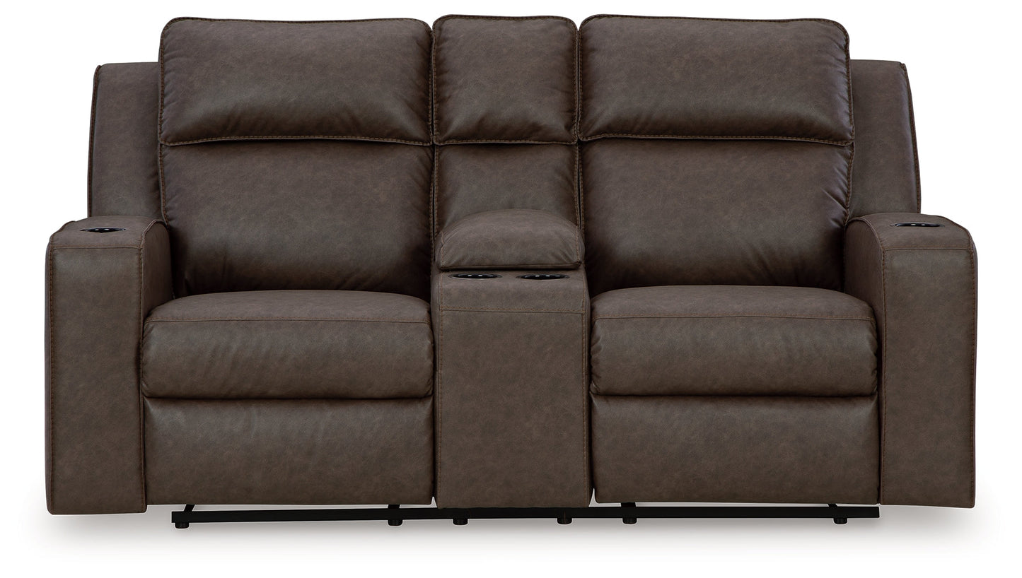Lavenhorne Granite Reclining Loveseat with Console - 6330694 - Luna Furniture - Dallas Store