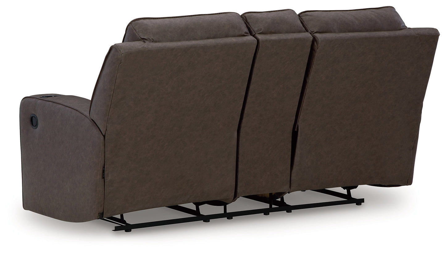 Lavenhorne Granite Reclining Loveseat with Console - 6330694 - Luna Furniture - Dallas Store