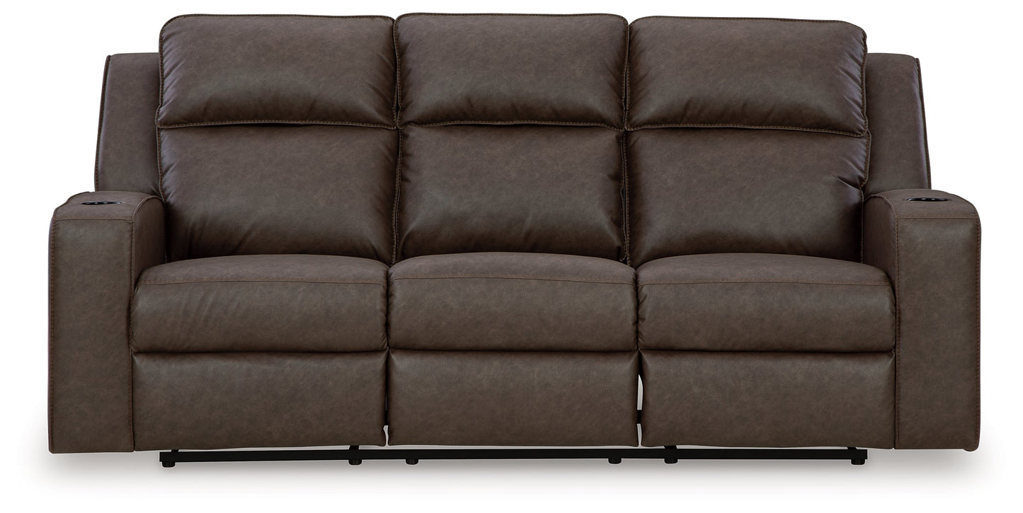Lavenhorne Granite Reclining Sofa with Drop Down Table - 6330689 - Luna Furniture - Dallas Store