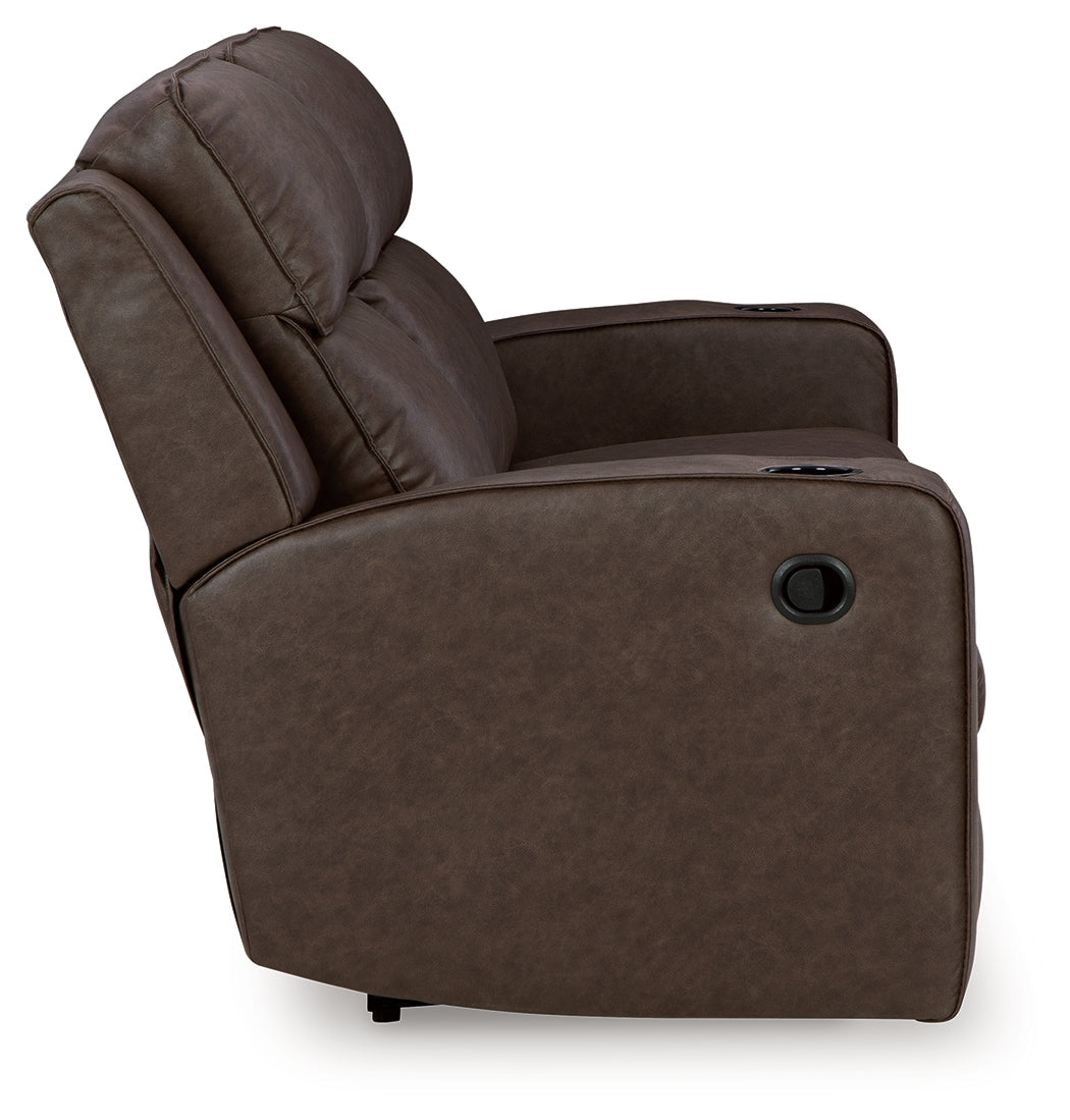 Lavenhorne Granite Reclining Sofa with Drop Down Table - 6330689 - Luna Furniture - Dallas Store