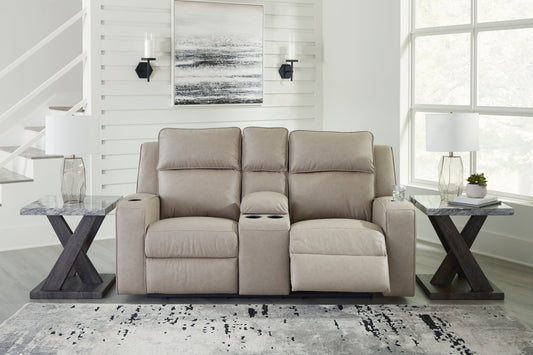 Lavenhorne Pebble Reclining Loveseat with Console - 6330794 - Luna Furniture - Dallas Store