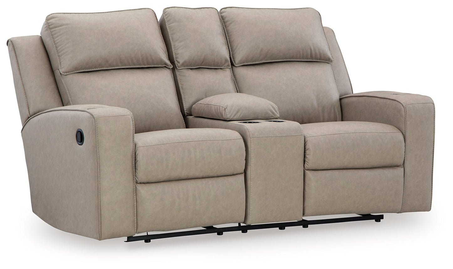 Lavenhorne Pebble Reclining Loveseat with Console - 6330794 - Luna Furniture - Dallas Store