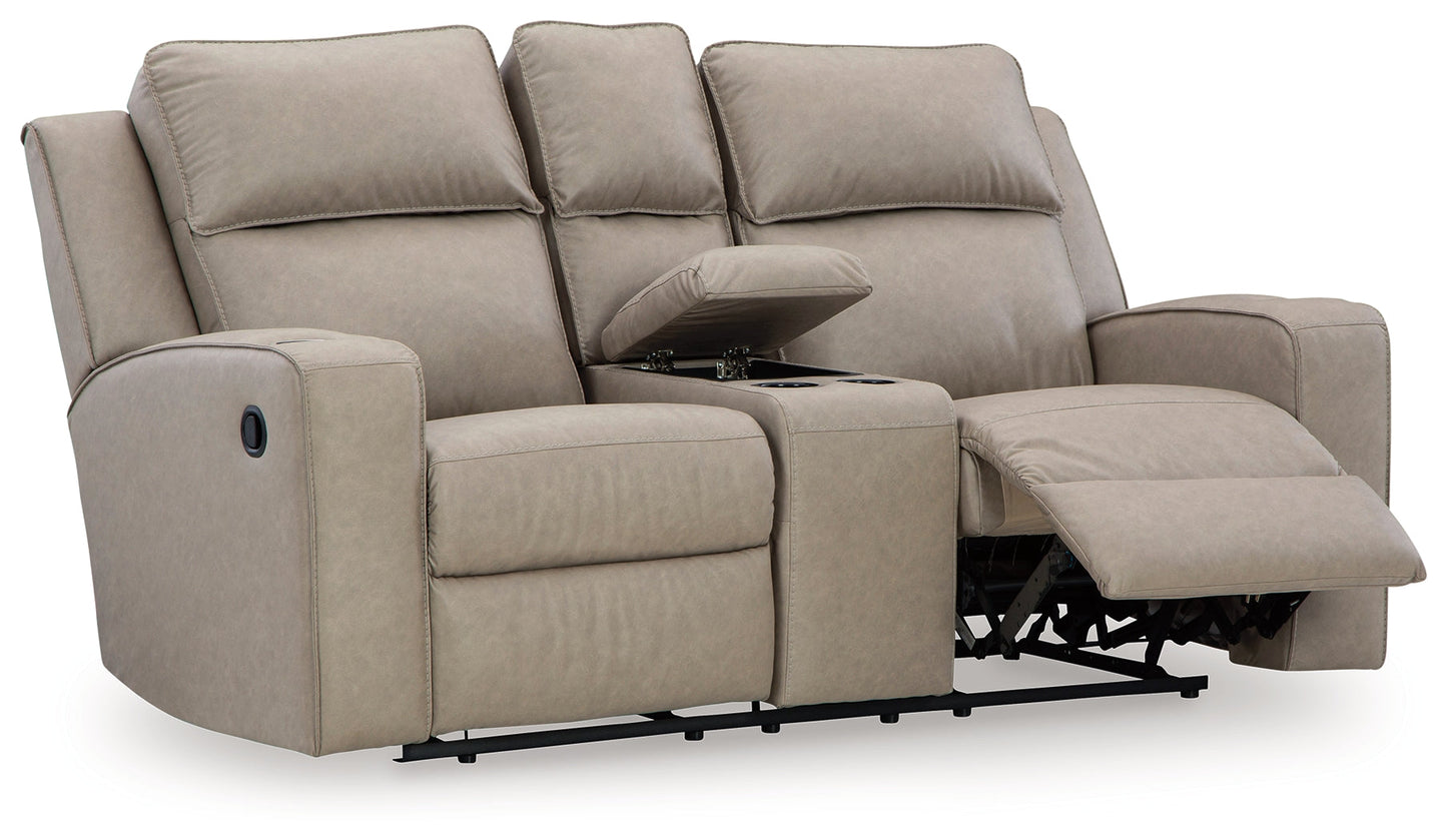 Lavenhorne Pebble Reclining Loveseat with Console - 6330794 - Luna Furniture - Dallas Store