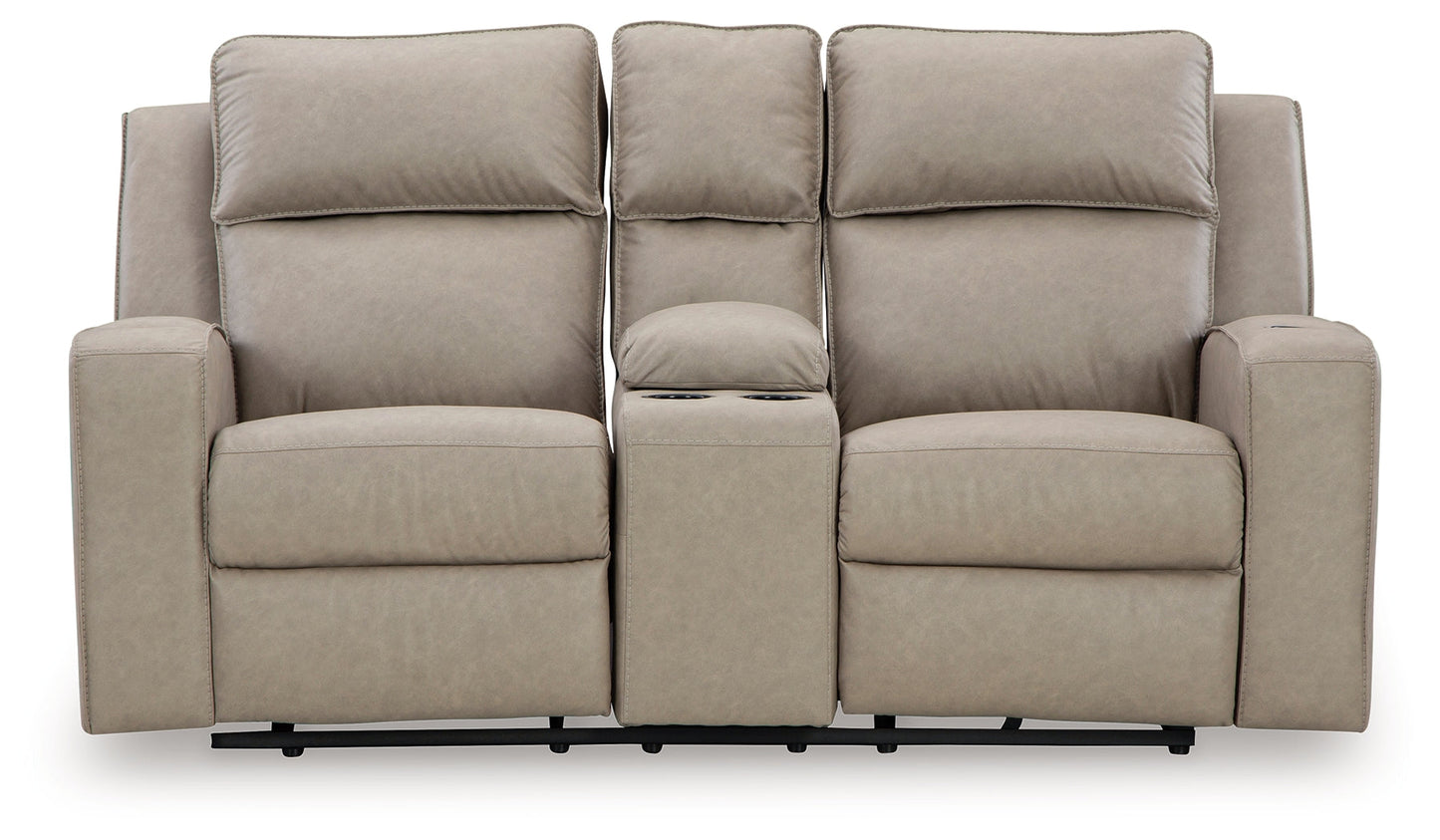 Lavenhorne Pebble Reclining Loveseat with Console - 6330794 - Luna Furniture - Dallas Store