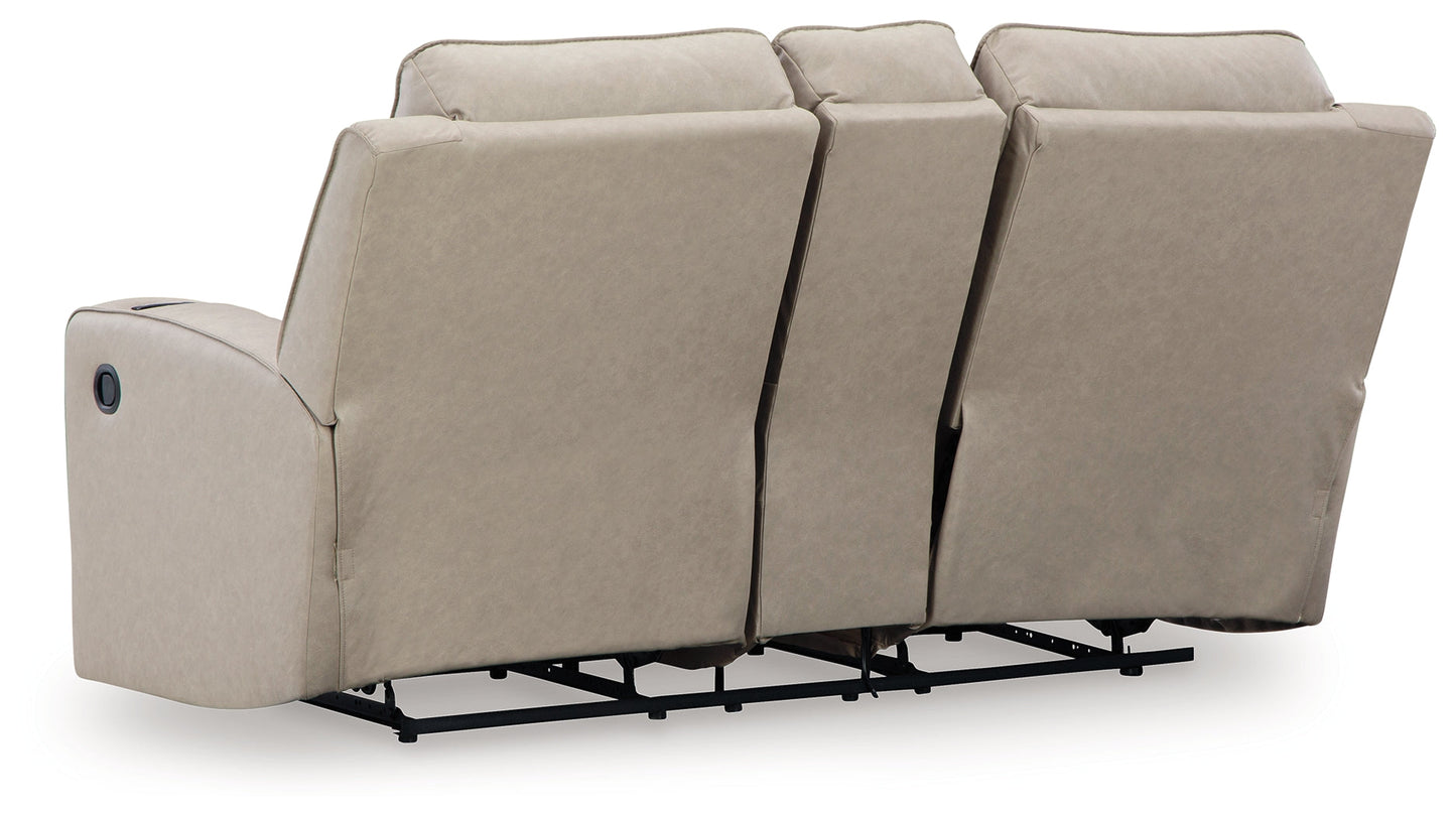 Lavenhorne Pebble Reclining Loveseat with Console - 6330794 - Luna Furniture - Dallas Store