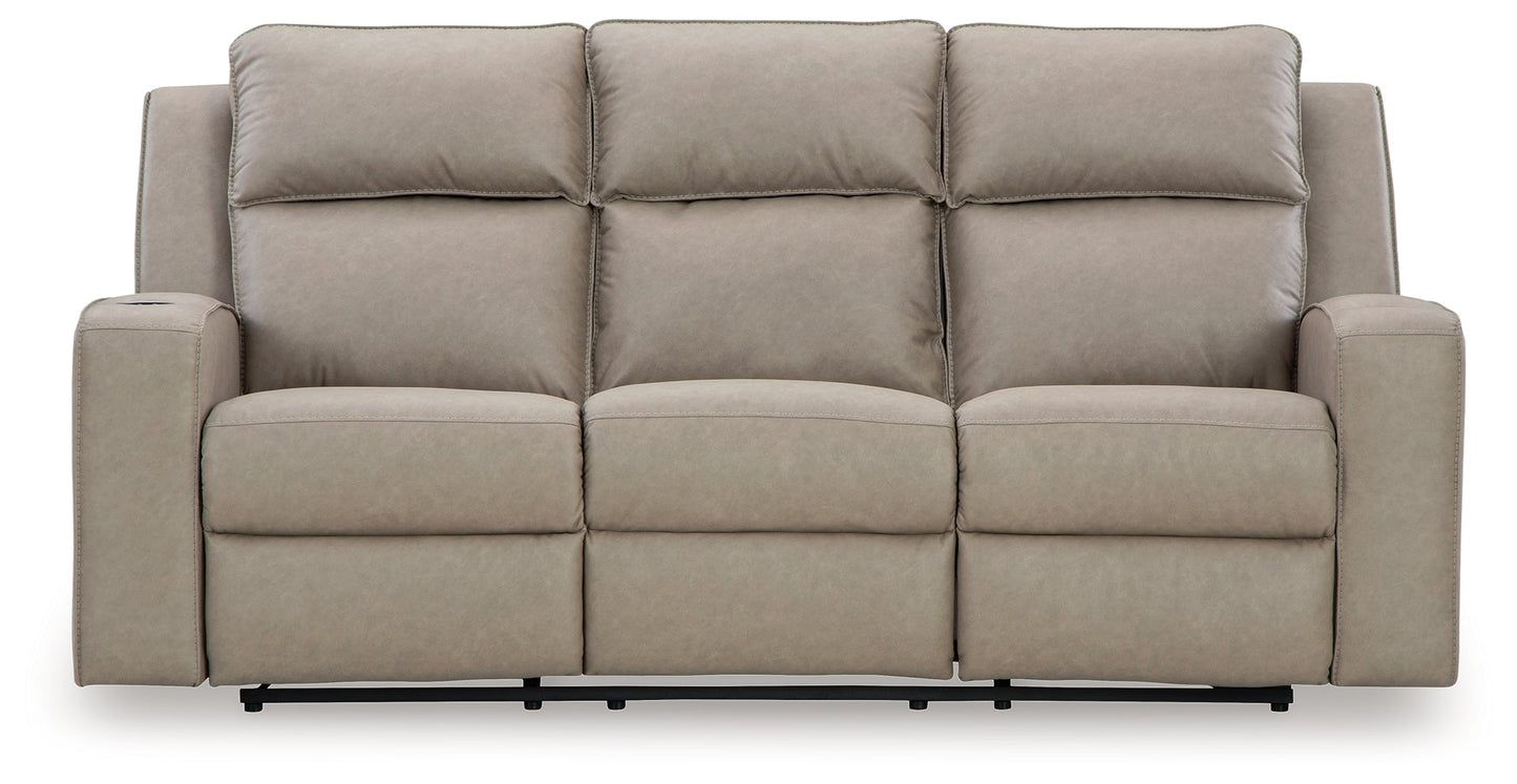 Lavenhorne Pebble Reclining Sofa with Drop Down Table - 6330789 - Luna Furniture - Dallas Store