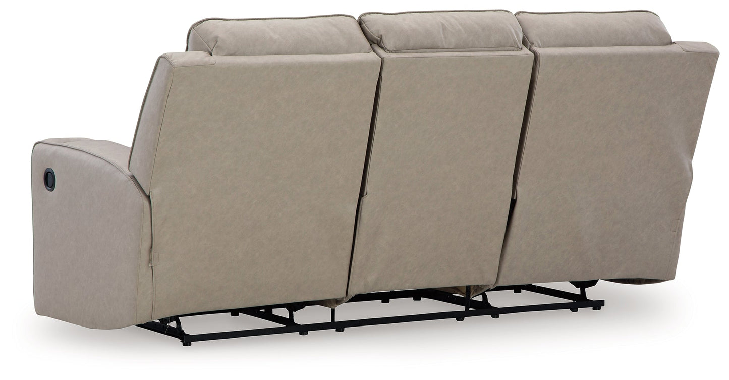 Lavenhorne Pebble Reclining Sofa with Drop Down Table - 6330789 - Luna Furniture - Dallas Store