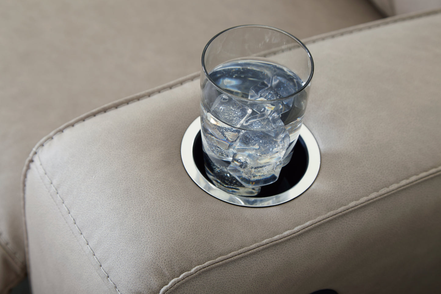 Lavenhorne Pebble Reclining Sofa with Drop Down Table - 6330789 - Luna Furniture - Dallas Store