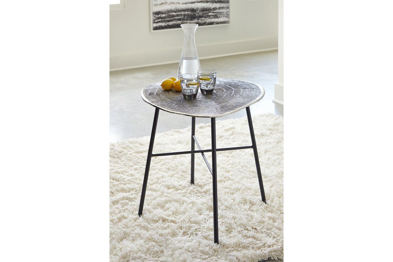 Laverford Chrome/Black End Table - T836-6 - Luna Furniture - Dallas Store